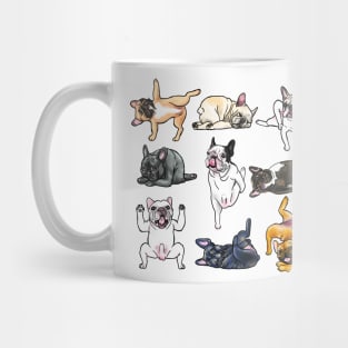 The Frenchie Squad does yoga Mug